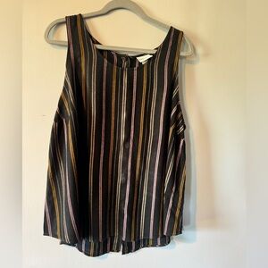 Ava & Viv striped sleeveless shirt with button-down back
